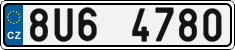 License plate of the Czech Republic, Cars (2001)