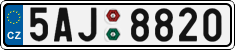 License plate of the Czech Republic, Cars (2001)