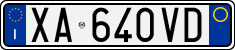 License plate of Italy, Cars (1994 year series)