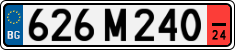 License plate of Bulgaria, Temporary