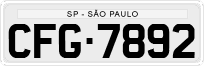 License plate of Brazil, Private owners (1990)