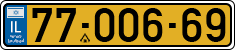 License plate of Israel, Regular plates