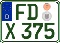 German license plate, Regular plates