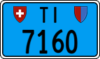 License plate of Switzerland, Work and fire vehicles (blue)