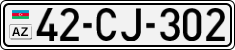 License plate of Azerbaijan, Cars