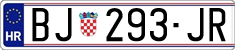License plate of Croatia, Regular plates