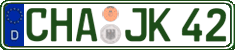 German license plate, Regular plates