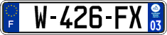 French license plate, SIV (garage)