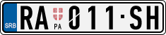 License plate of Serbia, Cars
