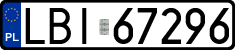 License plates of Poland, Regular car plates