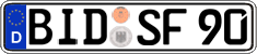 German license plate, Regular plates