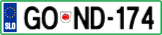 License plate of Slovenia, Cars