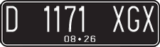 License plate of Indonesia, Regular plates