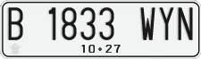 License plate of Indonesia, Regular plates