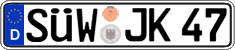 German license plate, Regular plates