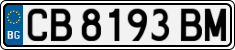 License plate of Bulgaria, Cars