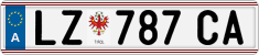 License plate of Austria, Regular plates