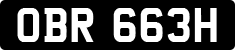 License plate of the United Kingdom, 1963 year system