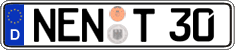 German license plate, Regular plates