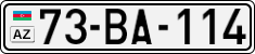 License plate of Azerbaijan, Cars