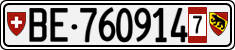 License plate of Switzerland, Provisional
