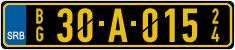 License plate of Serbia, Diplomatic