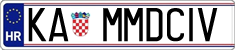 License plate of Croatia, Vanity Plates