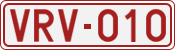 License plate of Belgium, 1951 year system