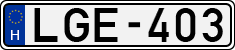 license plates of Hungary, Cars (1990)