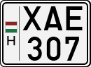 license plates of Hungary, Cars (1990)