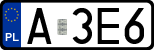 License plates of Poland, Regular car plates