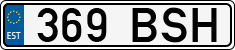 License plate of Estonia, Regular car plates