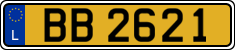 License plate of Luxembourg, 2003 year system