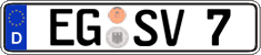 German license plate, Regular plates