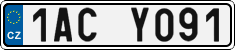 License plate of the Czech Republic, Cars (2001)
