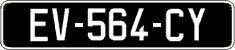 French license plate, SIV (oldtimers)
