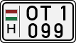 license plates of Hungary, Oldtimers (1990)
