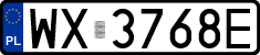 License plates of Poland, Regular car plates