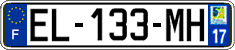French license plate, SIV (ordinary)