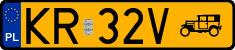 License plates of Poland, Oldtimers