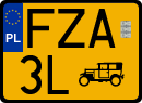 License plates of Poland, Oldtimers