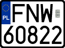 License plates of Poland, Regular car plates