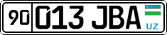 License plate of Uzbekistan, Organizations