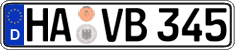 German license plate, Regular plates