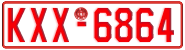 License plate of Greece, Tax-exempt vehicles