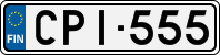 License plate of Finland, Cars