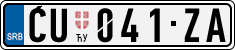 License plate of Serbia, Cars