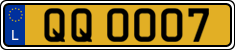 License plate of Luxembourg, 2003 year system