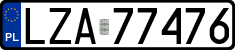 License plates of Poland, Regular car plates