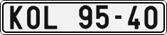 License plate of the Czech Republic, Cars (1960)